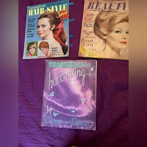 Set of the 1960’s hair style book & 2 magazines- Vintage